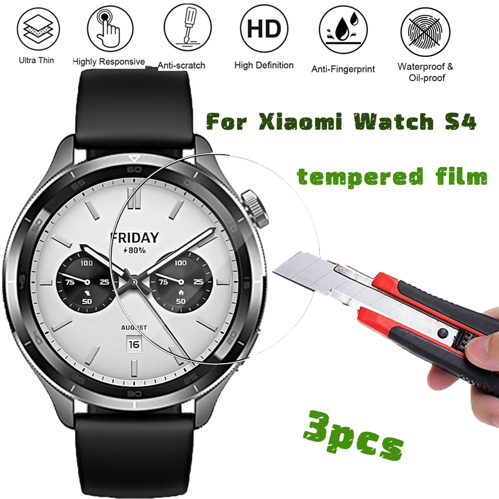 Xiaomi Smartwatch S4 Accessories - 3PCS Gehard Glas Smartwatch Screen Protector
