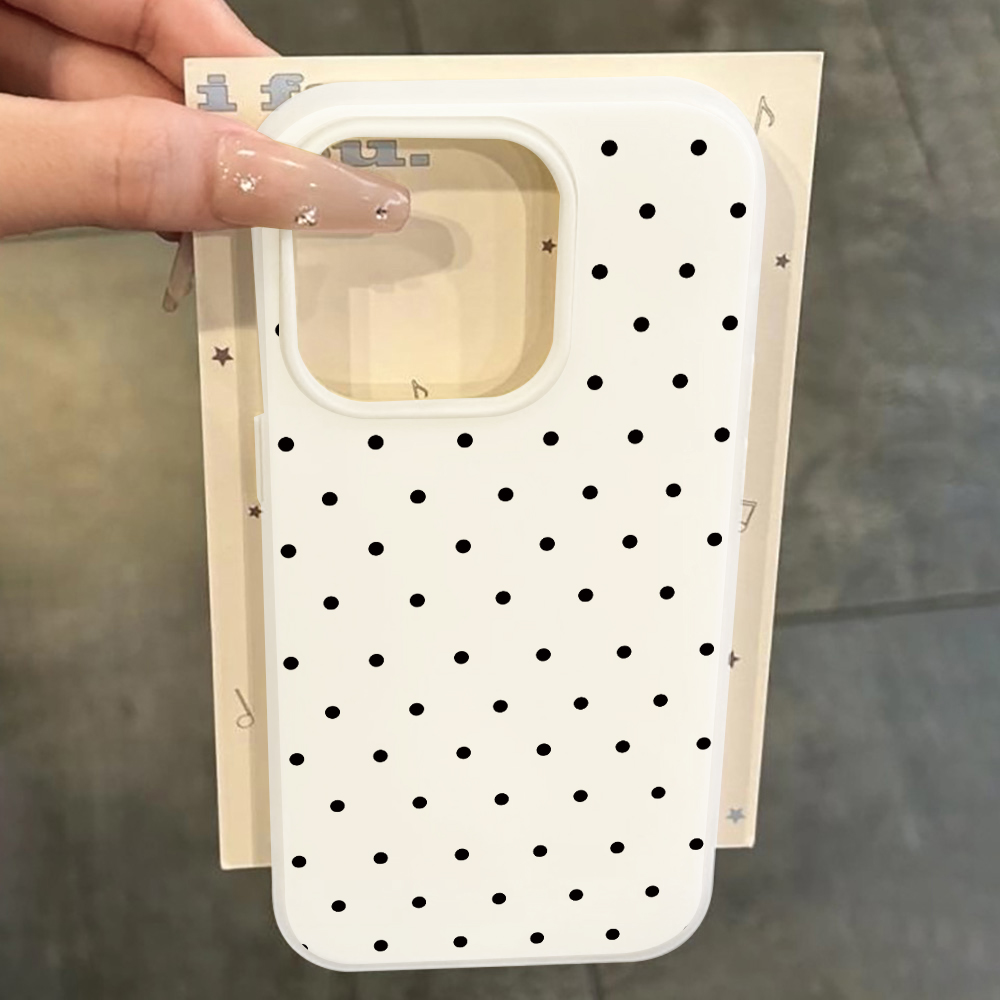 Samsung Galaxy S24 - Minimalistische Polka Dot Stofdichte Hoes Voor