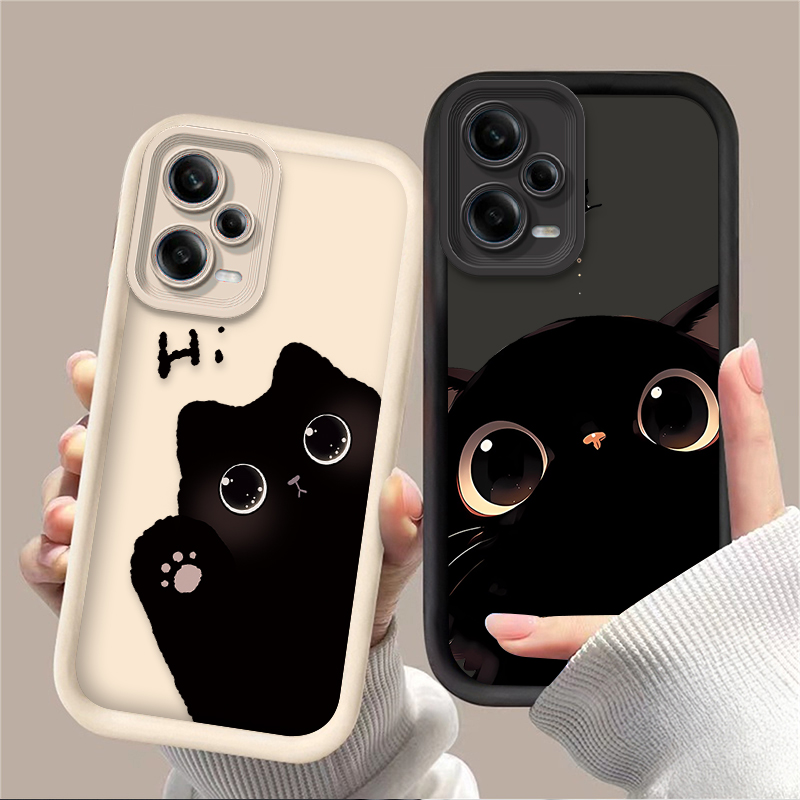 Xiaomi Redmi Note 13 - Mooie Big Eyed Cat telefoonhoes voor