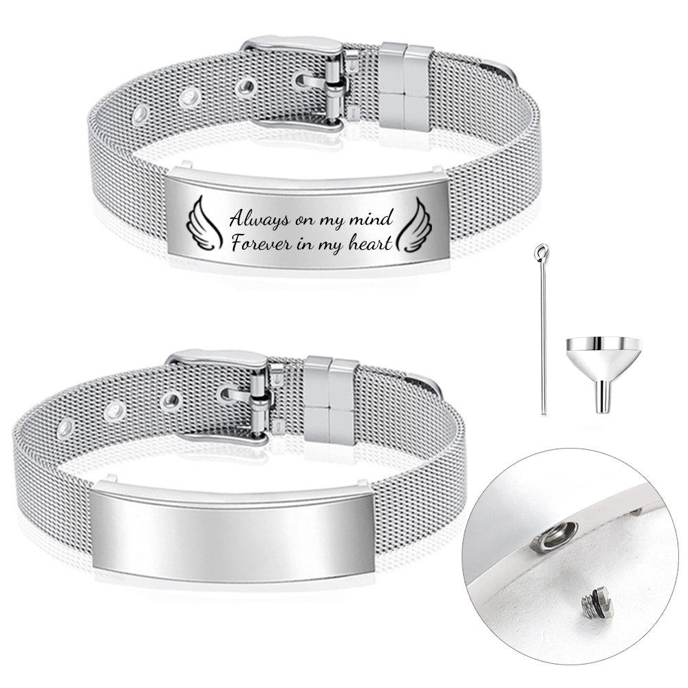 Stainless Mesh Band - Crematie Sieraden Urn Armband e voor
