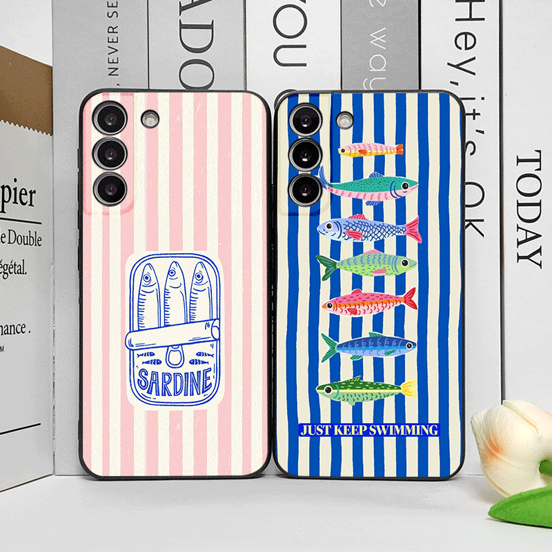 Oppo Reno 12 - Schattige gestreepte patroon sardines kleurige vis