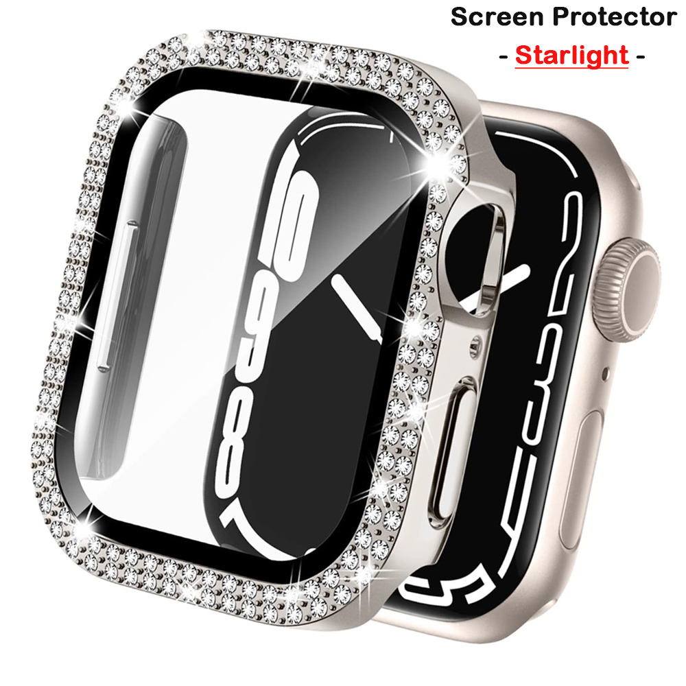 Smartwatch Band Accessories - Diamanten Hoes Voor Appelhorloge 45Mm 41Mm