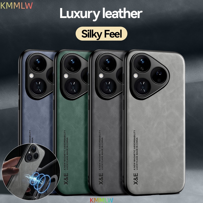 Huawei Pura 70 - Luxe lederen hoes voor Huawei Pura