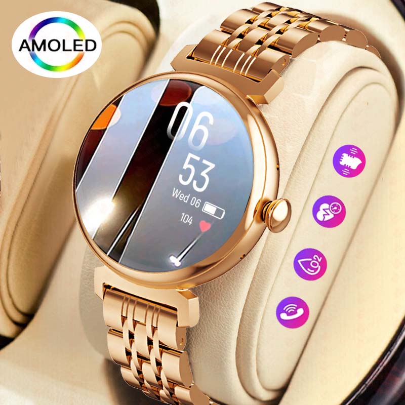 Smartwatch Face - 1,04 inch AMOLED-scherm Mode Dames Smart