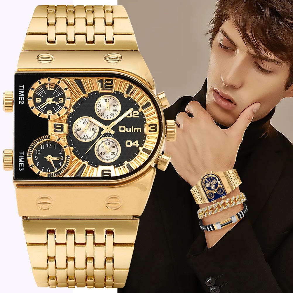 Luxe rechthoekig goud-zilveren - Smartwatch Face recensie en prijs