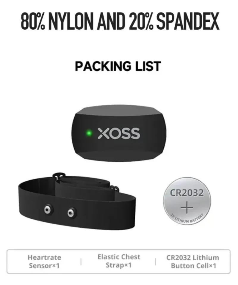 XOSS X2 Borstband Hartslagsens - Rugged Sport Strap recensie en prijs