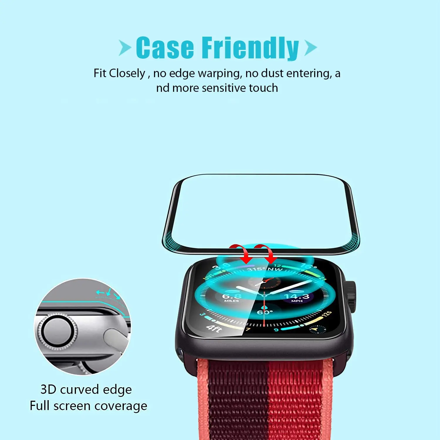 3D gehard glas screenprotector - Smartwatch Icon recensie en prijs