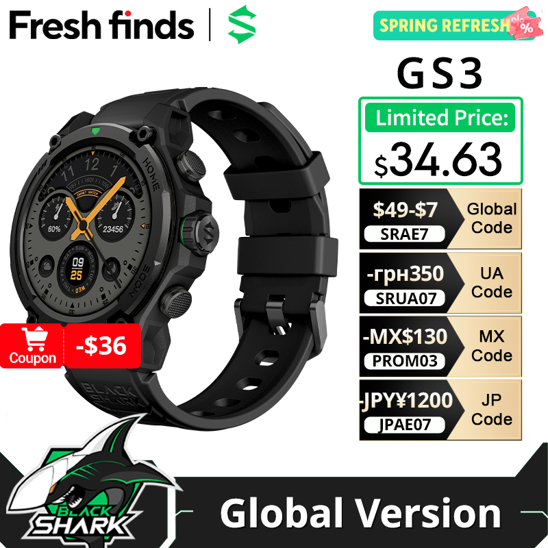 Wereldpremière Blackshark GS3  - Smartwatch Face recensie en prijs