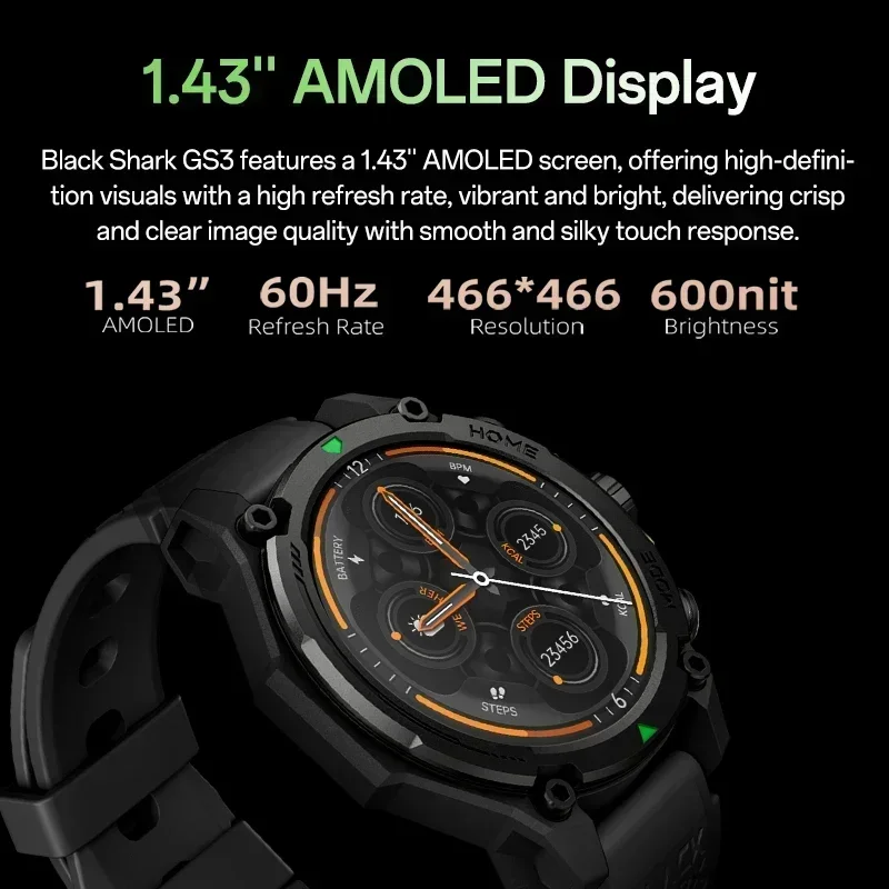Wereldpremière Blackshark GS3  - Smartwatch Face recensie en prijs