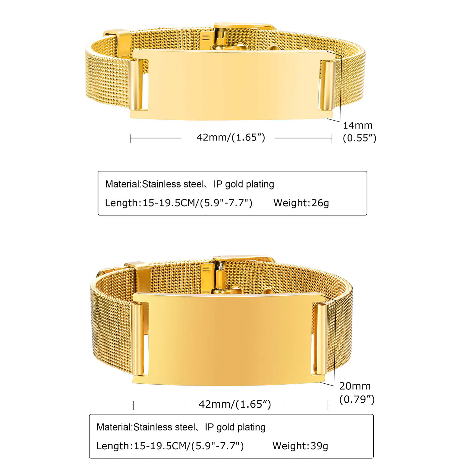 Gepersonaliseerde Id Armband V - Stainless Mesh Band recensie en prijs