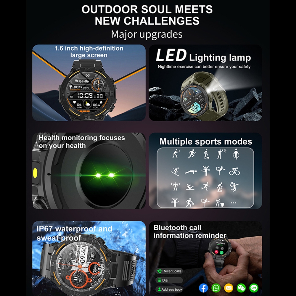 Outdoor Militaire Robuuste Sma - Smartwatch Face recensie en prijs