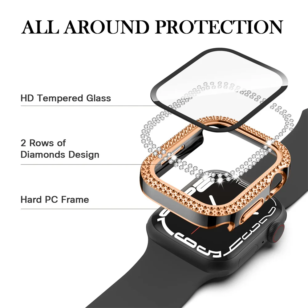 Diamanten Hoes Voor Appelhorlo - Smartwatch Band Accessories recensie en prijs