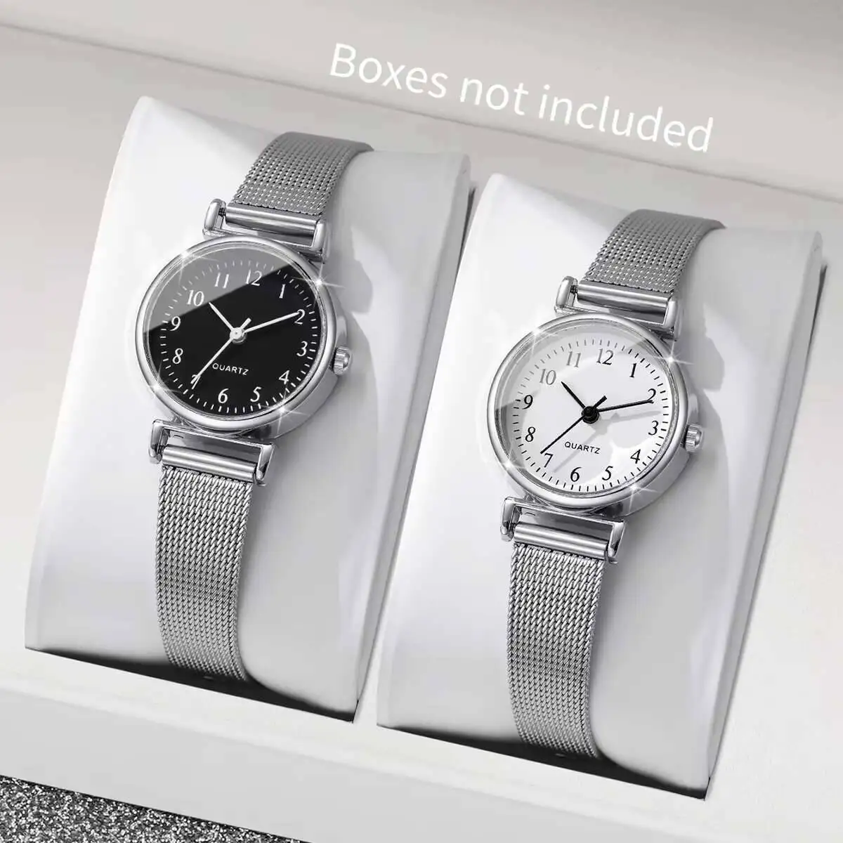 1/2PCS Mode Dameshorloges Eenv - Stainless Mesh Band recensie en prijs