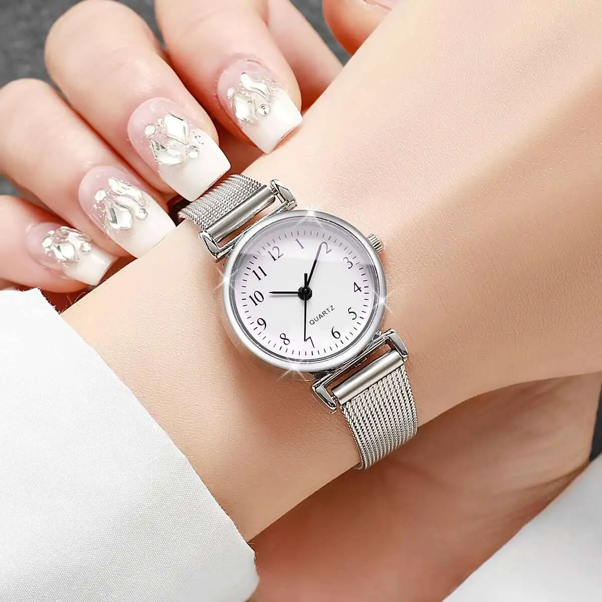 1/2PCS Mode Dameshorloges Eenv - Stainless Mesh Band recensie en prijs